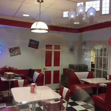 Australia Collins diner-1950s American retro diner booth seating and table, retro diner chairs and table set gallery
